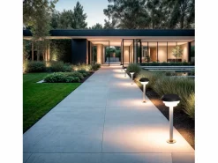 Ledkia Energía Solar|Baliza de Pie Exterior Solar LED 1,5W 50cm Acero Inoxidable Biel