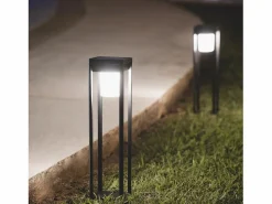 Ledkia Baliza de Pie Exterior Solar LED 2,5W 40cm Aluminio con Sensor de Movimiento Devah Negro Best