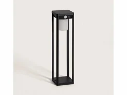 Ledkia Baliza de Pie Exterior Solar LED 2,5W 40cm Aluminio con Sensor de Movimiento Devah Negro Best