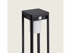 Ledkia Baliza de Pie Exterior Solar LED 2,5W 40cm Aluminio con Sensor de Movimiento Devah Negro Best