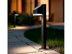 Ledkia Baliza de Pie Exterior Solar LED 50 cm Aluminio Eddan Negro Discount