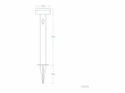 Ledkia Energía Solar|Baliza de Pie Exterior Solar LED 1,5W 50cm Acero Inoxidable con Sensor de Movimiento Ashier