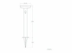 Ledkia Baliza de Pie Exterior Solar LED 5W 50cm Acero Inoxidable con Sensor de Movimiento Barton Plateado New