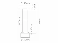 Baliza LED Mac Floor 3000K - 12W IP65 30cm de altura para exterior en aluminio - Downlight - Beneito & Faure^ Clearance