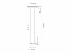 Baliza LED Mac Floor XL 4000K - 12W IP65 60cm de altura para exterior en aluminio - Downlight - Beneito & Faure Blanco Discount