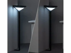 Baliza Solar Exterior LED Superficie Pie 80cm con Detector de Movimiento Yuma Big 5000K Blanco Frío^Ledkia