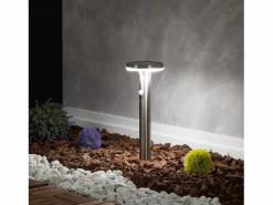 Baliza Solar Exterior LED 6W Superficie Pie 45cm con Detector de Movimiento Helios Inox 4000K Blanco Neutro^Ledkia Clearance