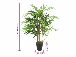 Planta Artificial|Bambú artificial 500 hojas 80 cm