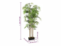 Bambú artificial 1605 hojas 180 cm Verde Clearance