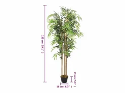 Bambú artificial 1095 hojas 150 cm Verde Clearance