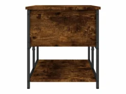 Banco almacenaje madera ingeniería roble ahumado 100x42,5x47 cm^vidaxl Clearance