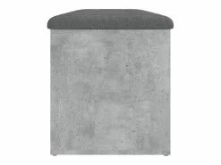 vidaxl Banco almacenaje madera ingeniería hormigón 102x42x45 cm Gris Discount