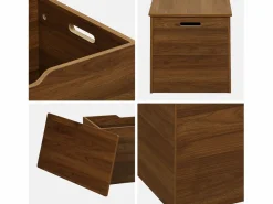 Banco arcón, final de cama con efecto de madera de nogal nogal^Sweeek Sale