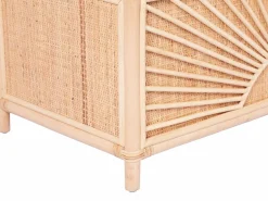 Banco baúl de mimbre trenzado con cojín,An.91 x P. 43 x Al. 51 cm, Natural, SOLEYA^OZAIA Sale