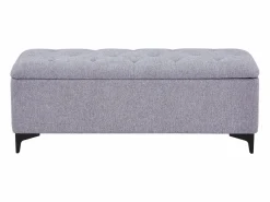 Vente-unique Banco Y Pie De Cama|Banco Y Pie De Cama|Banco baúl de tela en color - SABILO