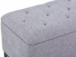 Vente-unique Banco Y Pie De Cama|Banco Y Pie De Cama|Banco baúl de tela en color - SABILO