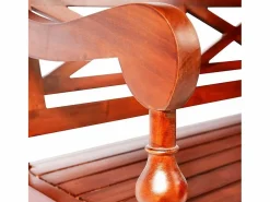 Banco Batavia madera maciza de caoba marrón oscuro 123 cm^vidaxl Online