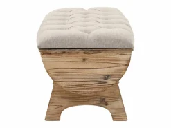 Zapatero|Mueble De Almacenaje|Banco con almacenaje Madera maciza y tela 103 x 51 x 44 cm