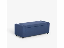 AHD Banco con almacenamiento de tela para dormitorio y recibidor Merak - Marino Azul Best