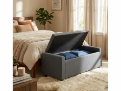 Banco con almacenamiento de tela para dormitorio y recibidor Merak -^AHD Sale