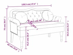 vidaxl Banco Y Pie De Cama|Banco Y Pie De Cama|Banco con cojines 120,5x65x75 cm terciopelo
