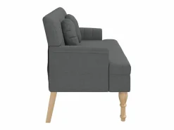 Banco con cojines tela oscuro 113x64,5x75,5 cm ES24686^ Online