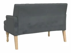 Banco con cojines tela oscuro 113x64,5x75,5 cm ES24686^ Online