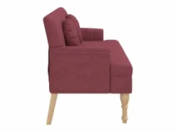 Banco con cojines tela tinto 113x64,5x75,5 cm^vidaxl Clearance