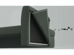 Banco con cojines tela oscuro 113x64,5x75,5 cm^vidaxl Outlet