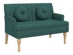 Banco con cojines tela oscuro 113x64,5x75,5 cm^vidaxl Outlet
