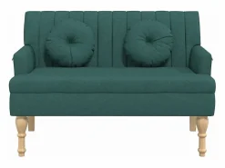 Banco con cojines tela oscuro 113x64,5x75,5 cm^vidaxl Outlet