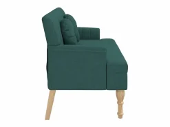 Banco con cojines tela oscuro 113x64,5x75,5 cm^vidaxl Outlet