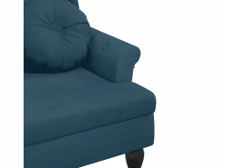 vidaxl Banco con cojines terciopelo 120,5x65x75 cm Azul Sale