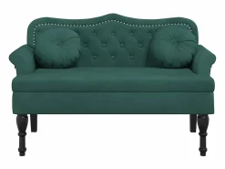 vidaxl Banco Y Pie De Cama|Banco Y Pie De Cama|Banco con cojines Terciopelo Oscuro 120,5x65x75 cm