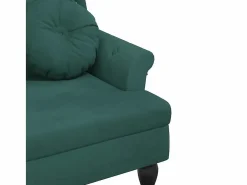 vidaxl Banco Y Pie De Cama|Banco Y Pie De Cama|Banco con cojines Terciopelo Oscuro 120,5x65x75 cm