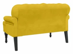 vidaxl Banco Y Pie De Cama|Banco Y Pie De Cama|Banco con respaldo terciopelo 119,5x64,5x75 cm