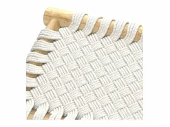 Banco de 2 plazas de 90 cm tejido de macramé y rama de teca - Kira^Rendez-Vous Déco
