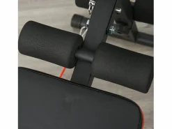 Banco de abdominales ajustable y plegable, multifuncional con cuerdas, de acero, y rojo (137 x 51 x 66 cm)^ Discount