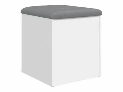 vidaxl Banco de almacenaje 42x42x45 cm madera de ingeniería Blanco