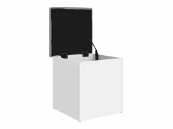 vidaxl Banco de almacenaje 42x42x45 cm madera de ingeniería Blanco