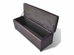 Banco de almacenamiento largo de madera marrón^ Clearance