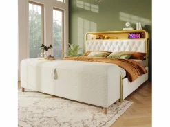 ModernLuxe Banco Y Pie De Cama|Banco Y Pie De Cama|Banco de almacenamiento tapizado 165x38x46cm - Pana -