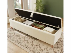 ModernLuxe Banco Y Pie De Cama|Banco Y Pie De Cama|Banco de almacenamiento tapizado 165x38x46cm - Pana -
