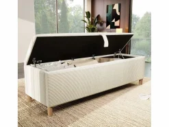 ModernLuxe Banco Y Pie De Cama|Banco Y Pie De Cama|Banco de almacenamiento tapizado 165x38x46cm - Pana -