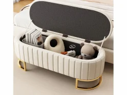 ModernLuxe Banco Y Pie De Cama|Banco Y Pie De Cama|Banco de almacenamiento tapizado en terciopelo - estilo moderno -