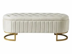 ModernLuxe Banco Y Pie De Cama|Banco Y Pie De Cama|Banco de almacenamiento tapizado en terciopelo - estilo moderno -