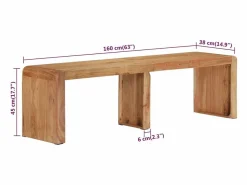 Banco de madera maciza de acacia 160x38x45 cm^vidaxl Sale