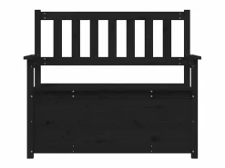 vidaxl Banco de madera maciza de pino 112,5x51,5x96,5 cm Negro Sale