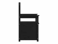vidaxl Banco de madera maciza de pino 112,5x51,5x96,5 cm Negro Sale