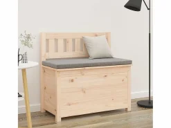 Banco de madera maciza de pino 80x41x77 cm ES575010 Marru00f3n Sale